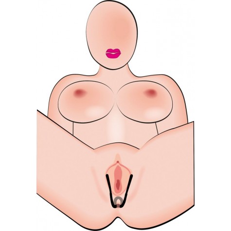 Женский анальный стимулятор с зажимом на половые губы