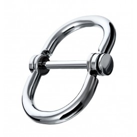 Серебристые наручники Metal в форме восьмерки - размер L